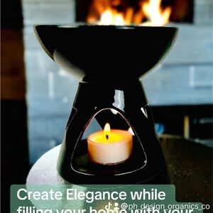 Black Deep Wax & Oil Warmer